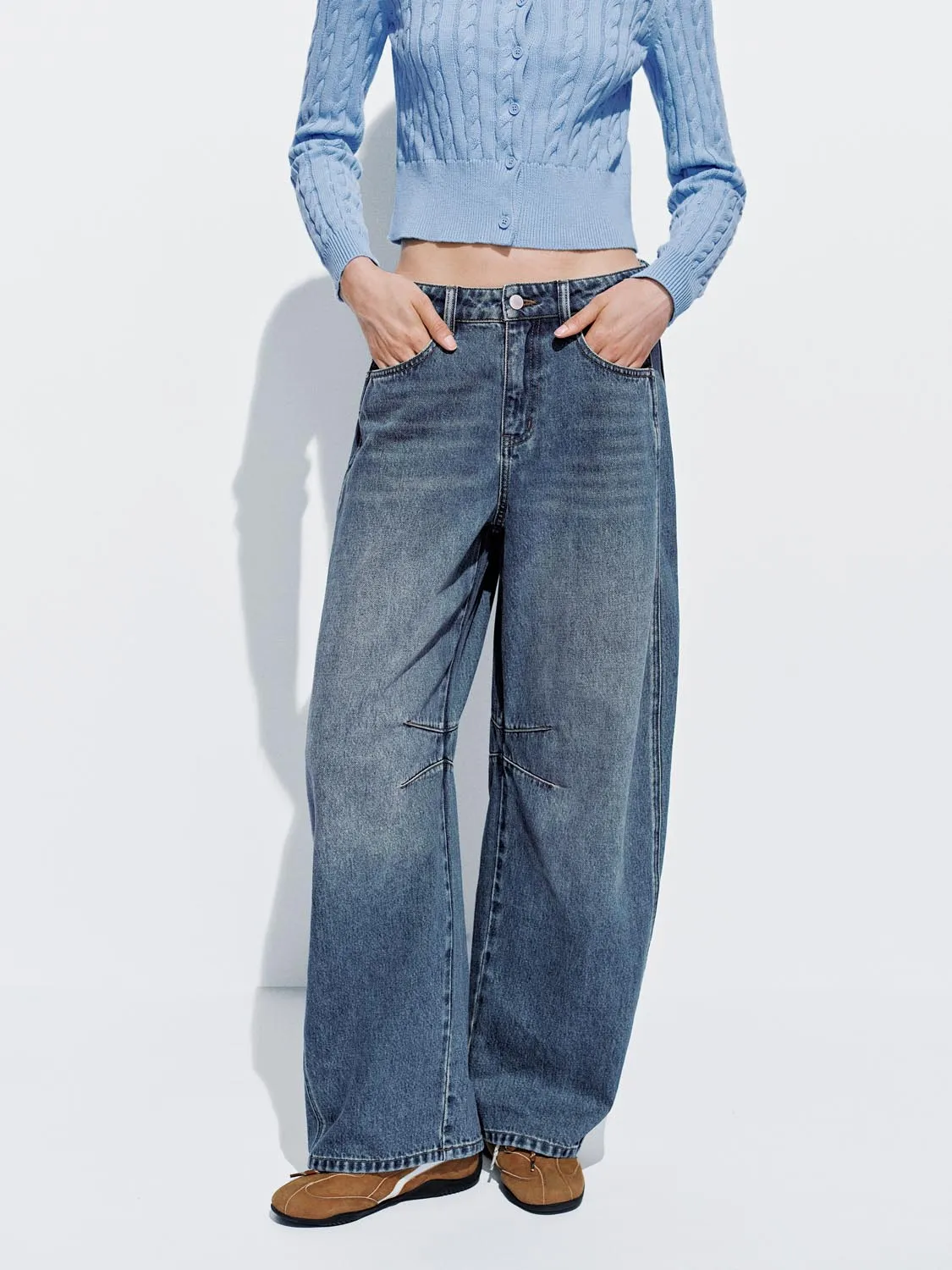 Loose Fit Barrel Jeans sold by Urban Revivo product image thumbnail 2