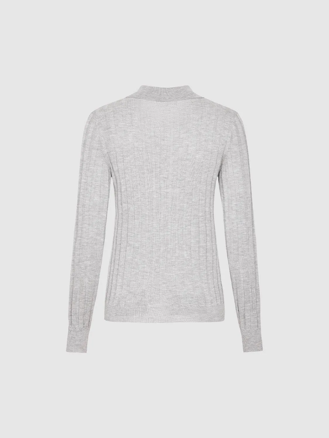 Ribbed Henley Neck Knitted T-Shirts sold by Urban Revivo product image thumbnail 2