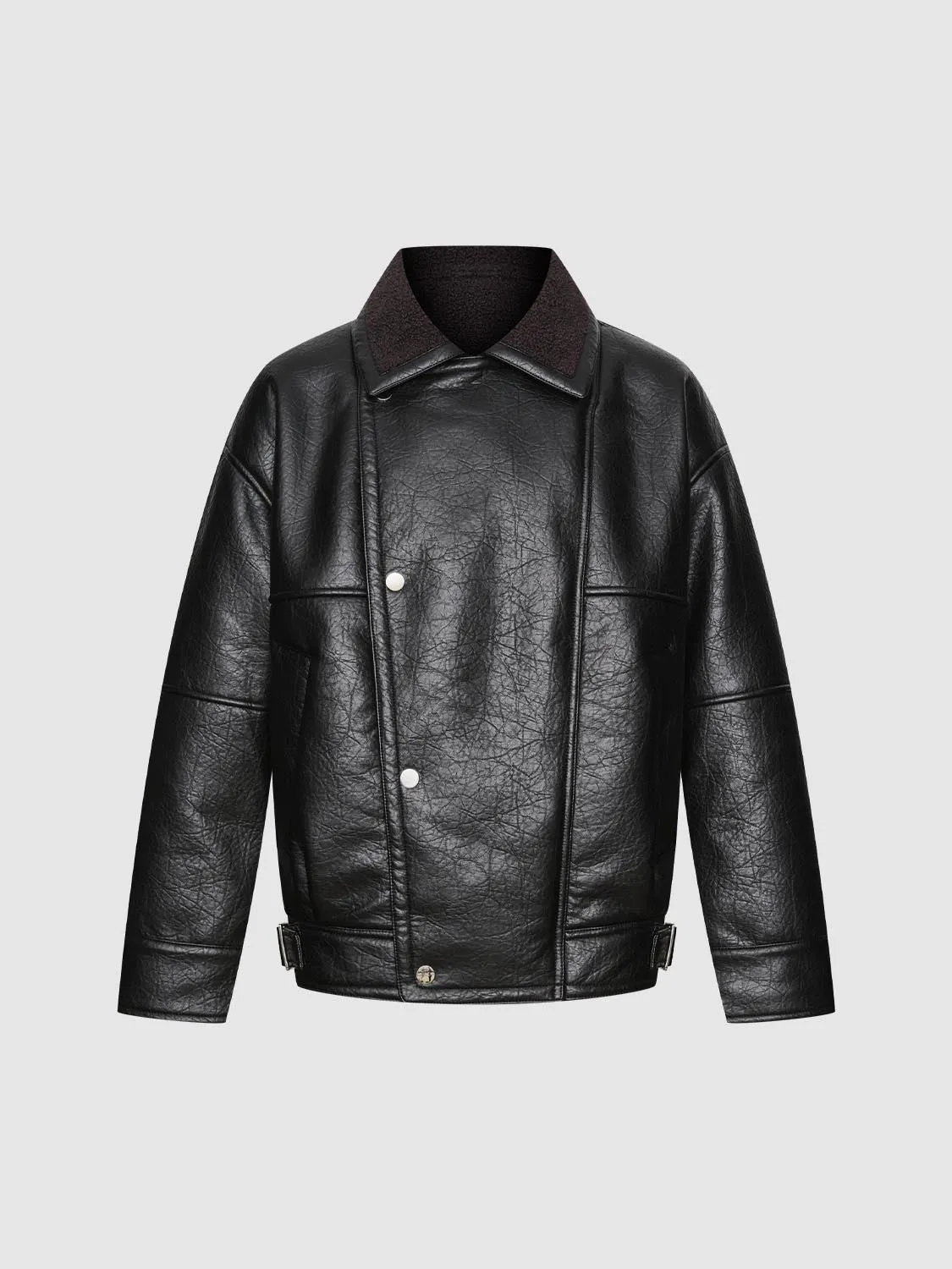 Faux Leather Harrington Jackets sold by Urban Revivo product image thumbnail 4