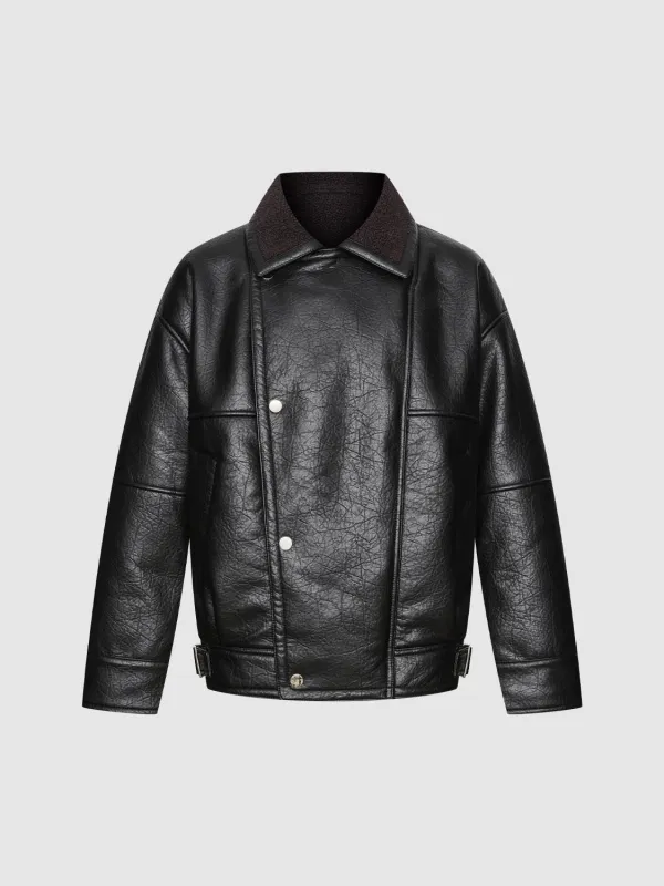 Faux Leather Harrington Jackets sold by Urban Revivo