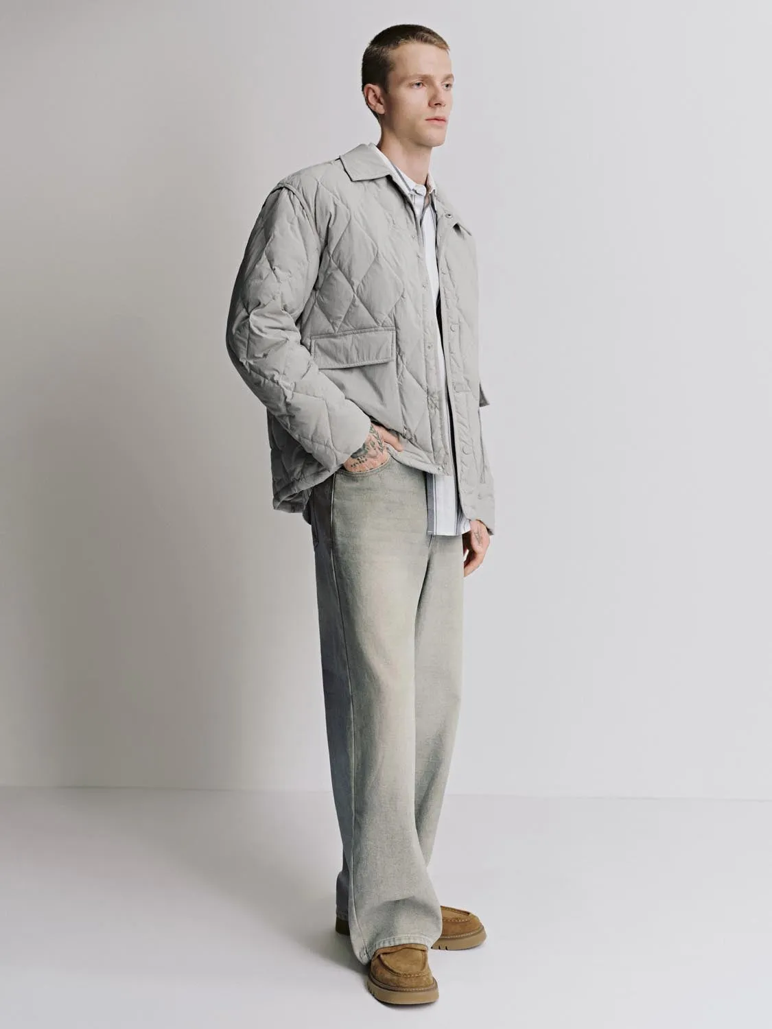 Flap Pocket Puffer Padded Jackets sold by Urban Revivo product image thumbnail 5