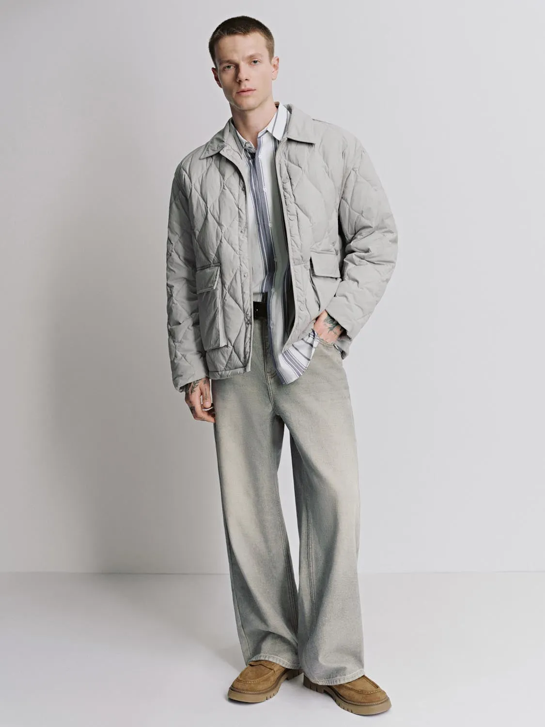 Flap Pocket Puffer Padded Jackets sold by Urban Revivo product image thumbnail 4