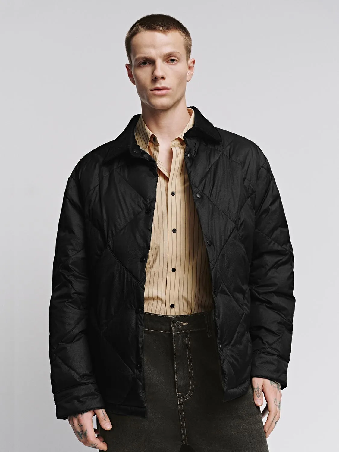 Collared Puffer Padded Jackets sold by Urban Revivo