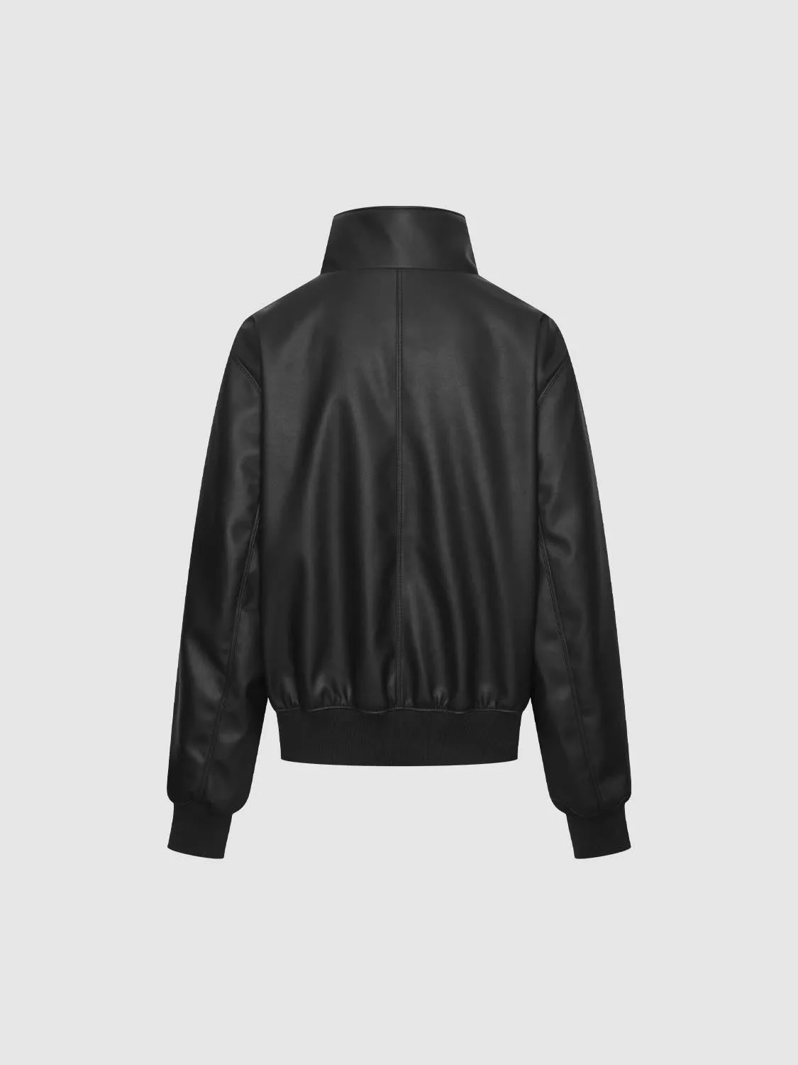 Faux Leather Stand Collar Jackets sold by Urban Revivo product image thumbnail 2
