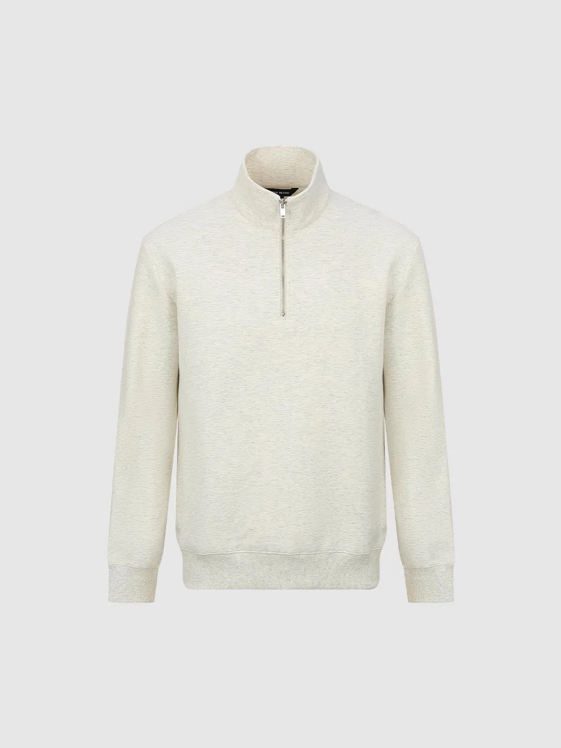 Stand Collar Half Zip Sweatshirts sold by Urban Revivo product image thumbnail 4