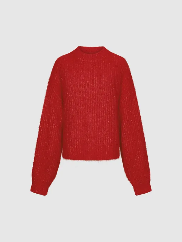 Oversize Long Sleeve Knitted T-Shirts sold by Urban Revivo