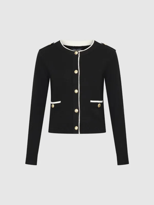 Button Detail Knitted Cardigans sold by Urban Revivo