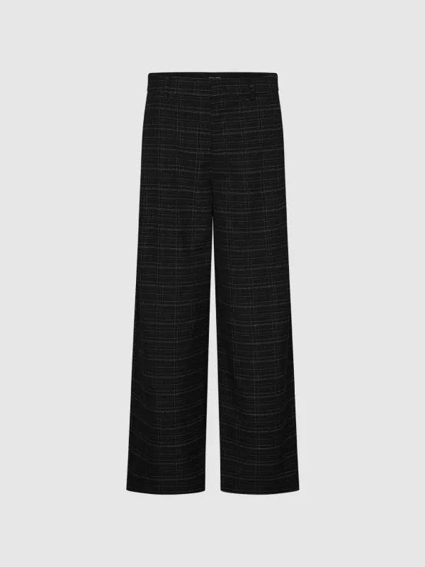 Check Wide Leg Pants sold by Urban Revivo