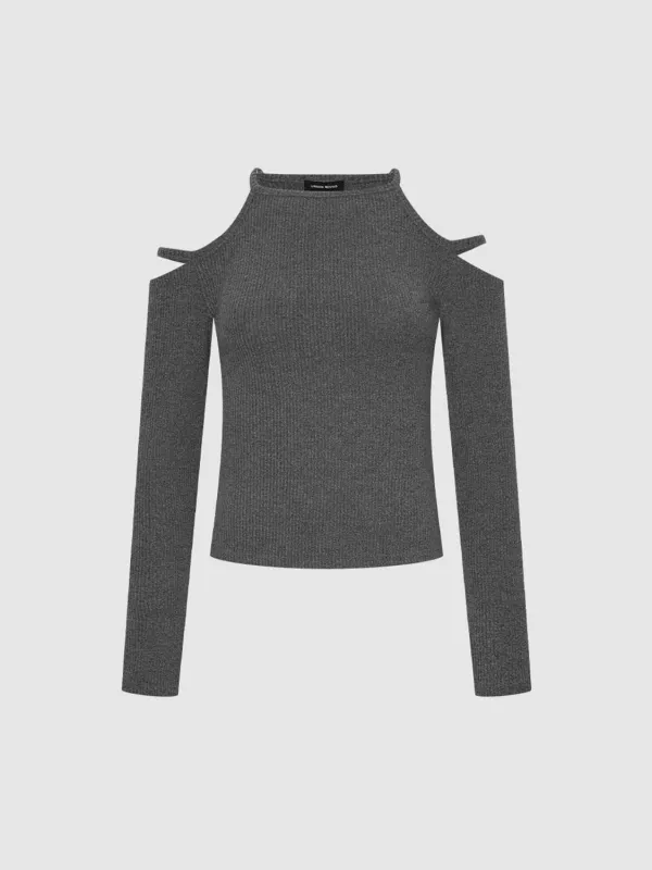 Cut Out Long Sleeve T-Shirts sold by Urban Revivo