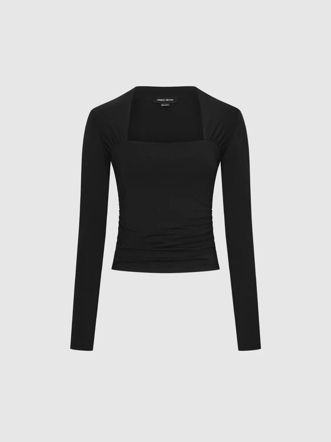 Skinny Ruched Long Sleeve T-Shirts sold by Urban Revivo product image thumbnail 4