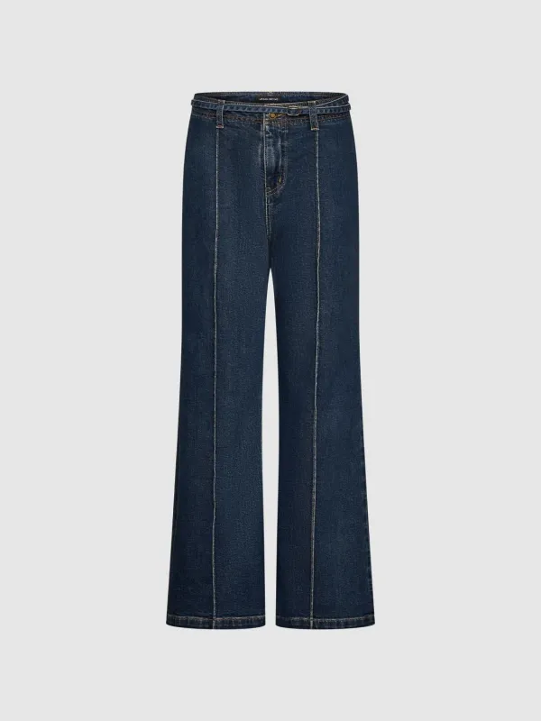 Seamed Flare Leg Jeans sold by Urban Revivo