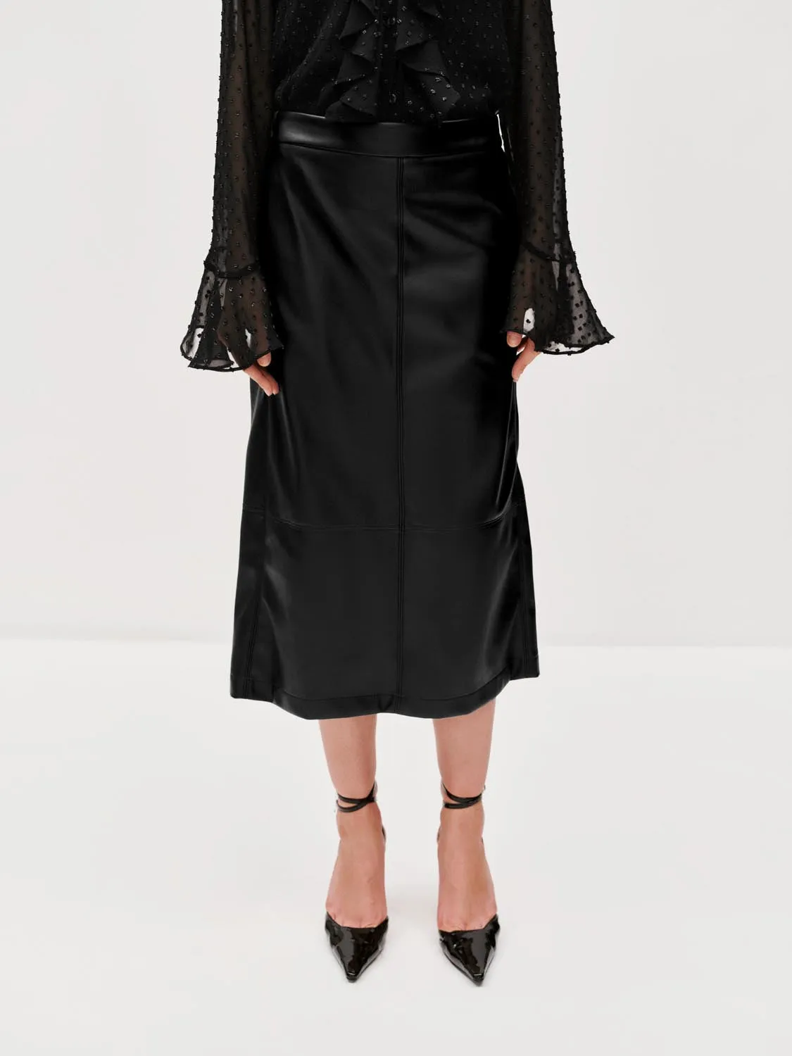 Faux Leather Straight Midi Skirts sold by Urban Revivo product image thumbnail 5