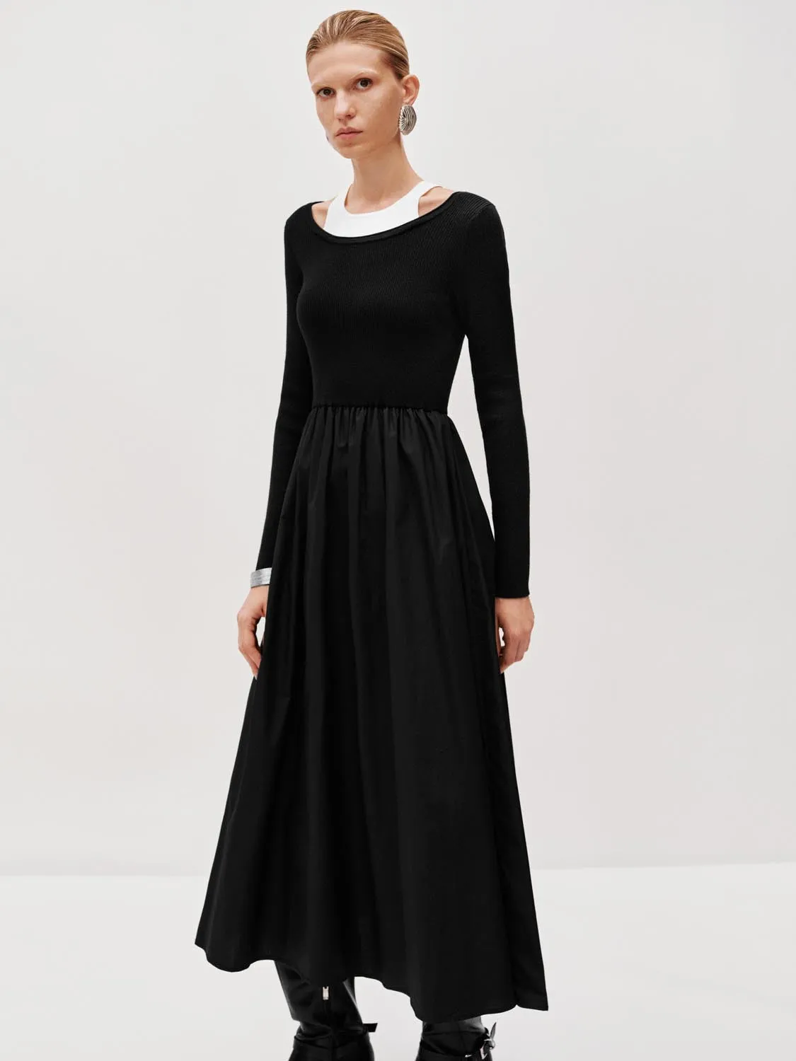 Long Sleeve Knitted Maxi Dresses sold by Urban Revivo product image thumbnail 4