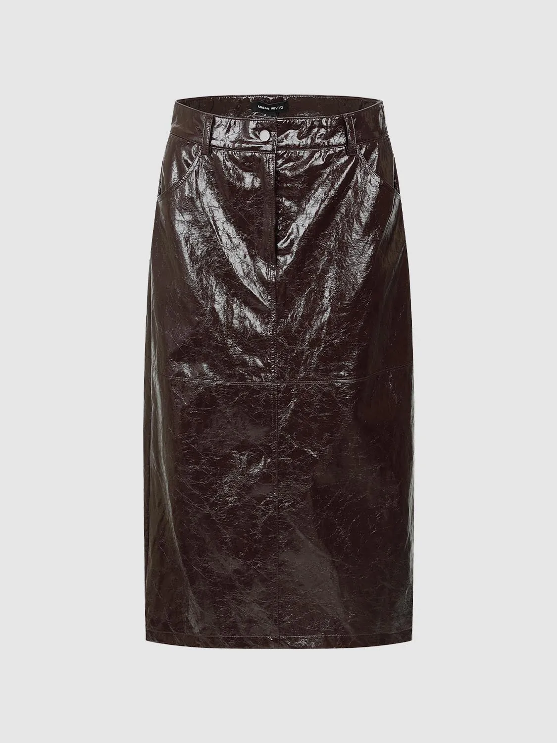 Faux Leather Straight Midi Skirts sold by Urban Revivo product image thumbnail 4