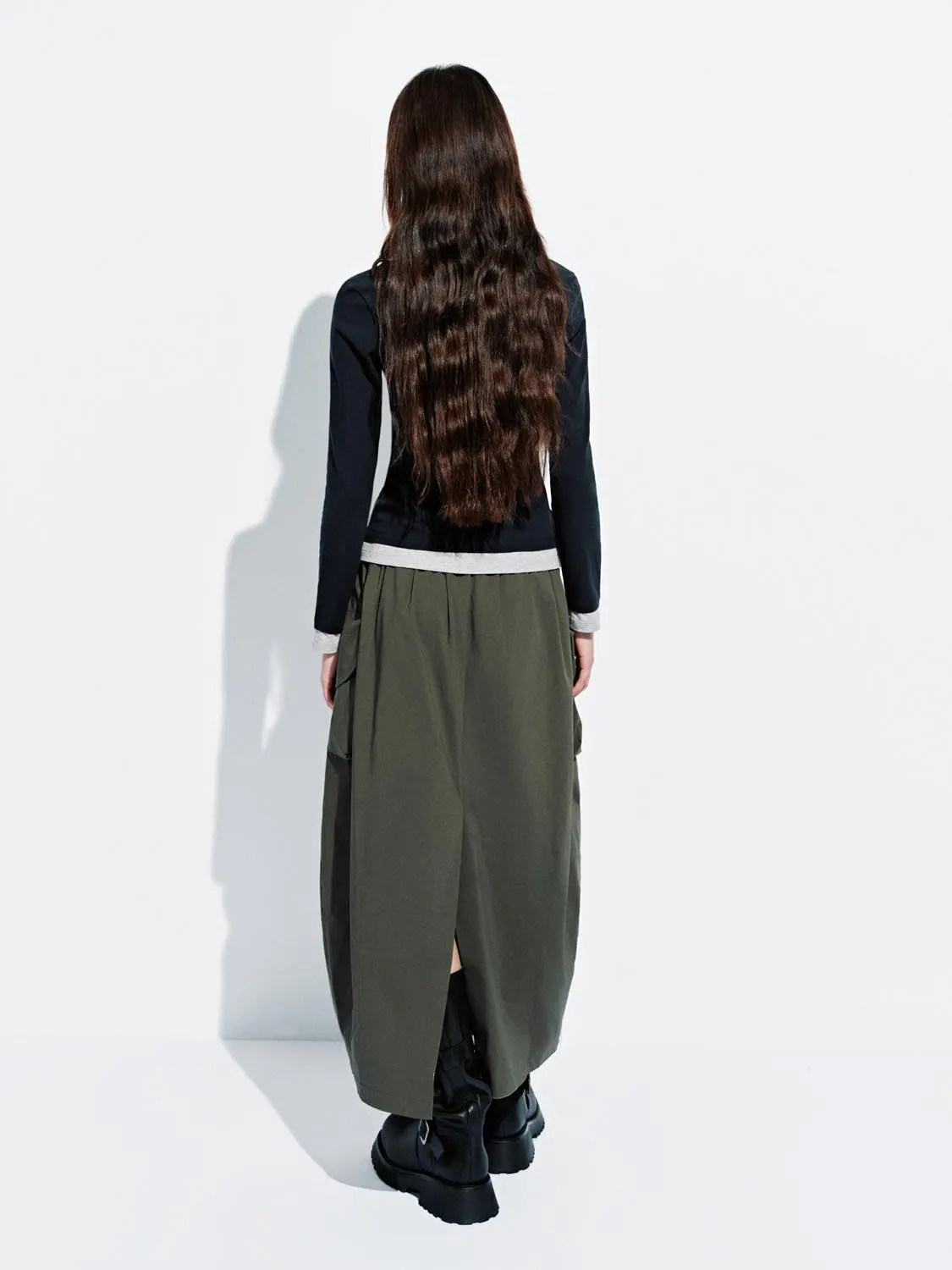Belted Cargo Balloon Midi Skirts sold by Urban Revivo product image thumbnail 4