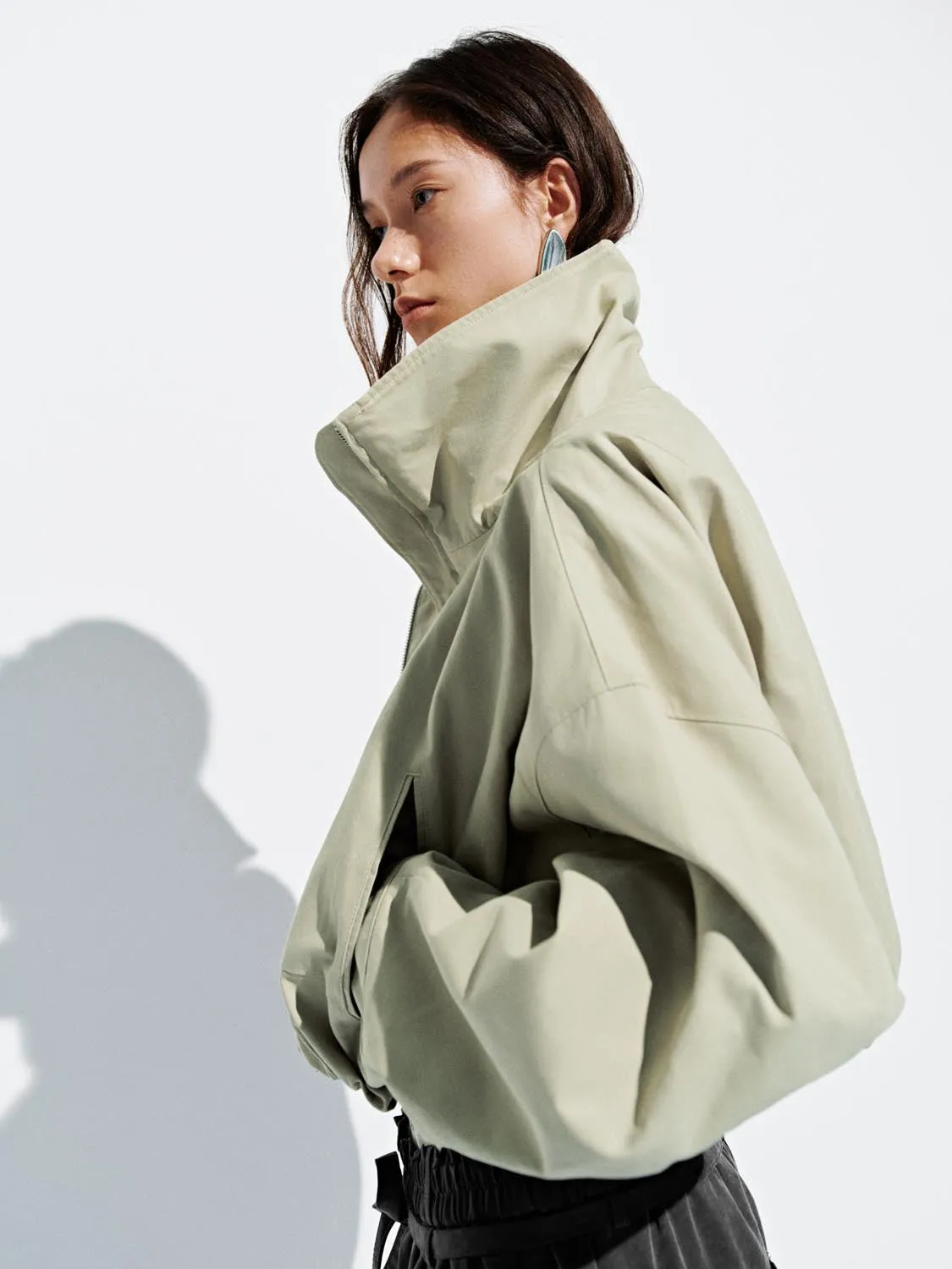 Funnel Neck Full Zip Jackets sold by Urban Revivo product image thumbnail 2