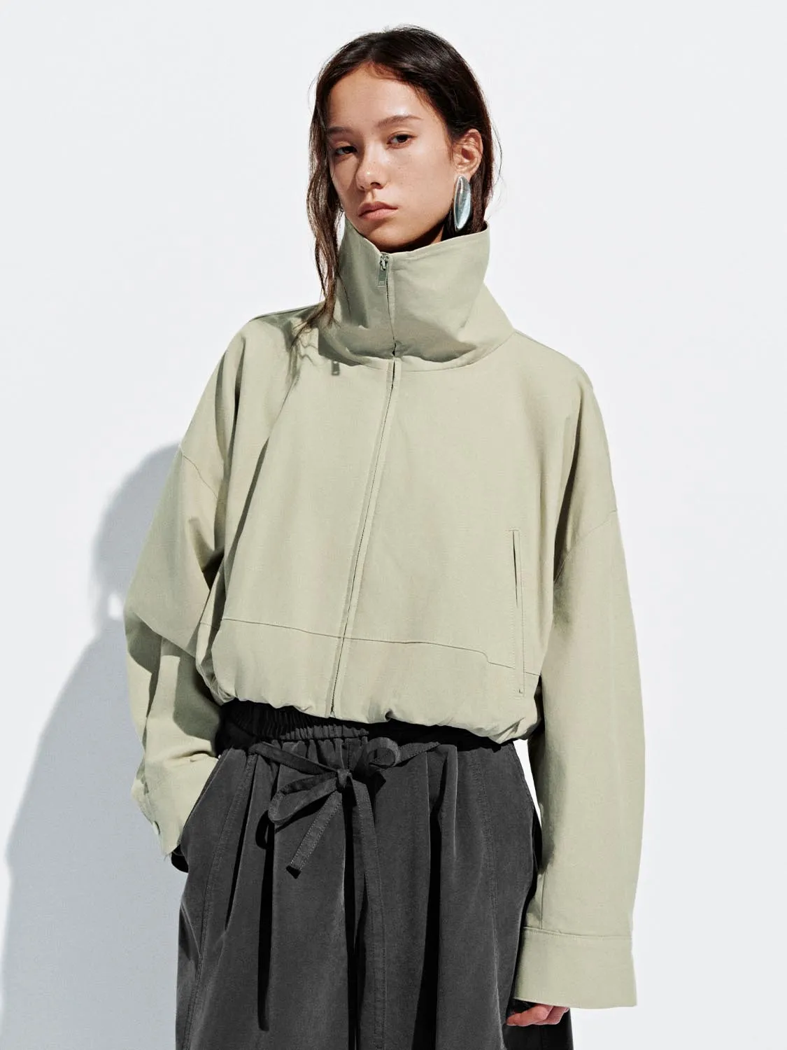 Funnel Neck Full Zip Jackets sold by Urban Revivo