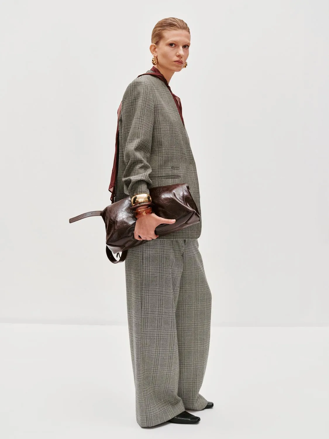 Check Tailored Collarless Blazers sold by Urban Revivo product image thumbnail 4