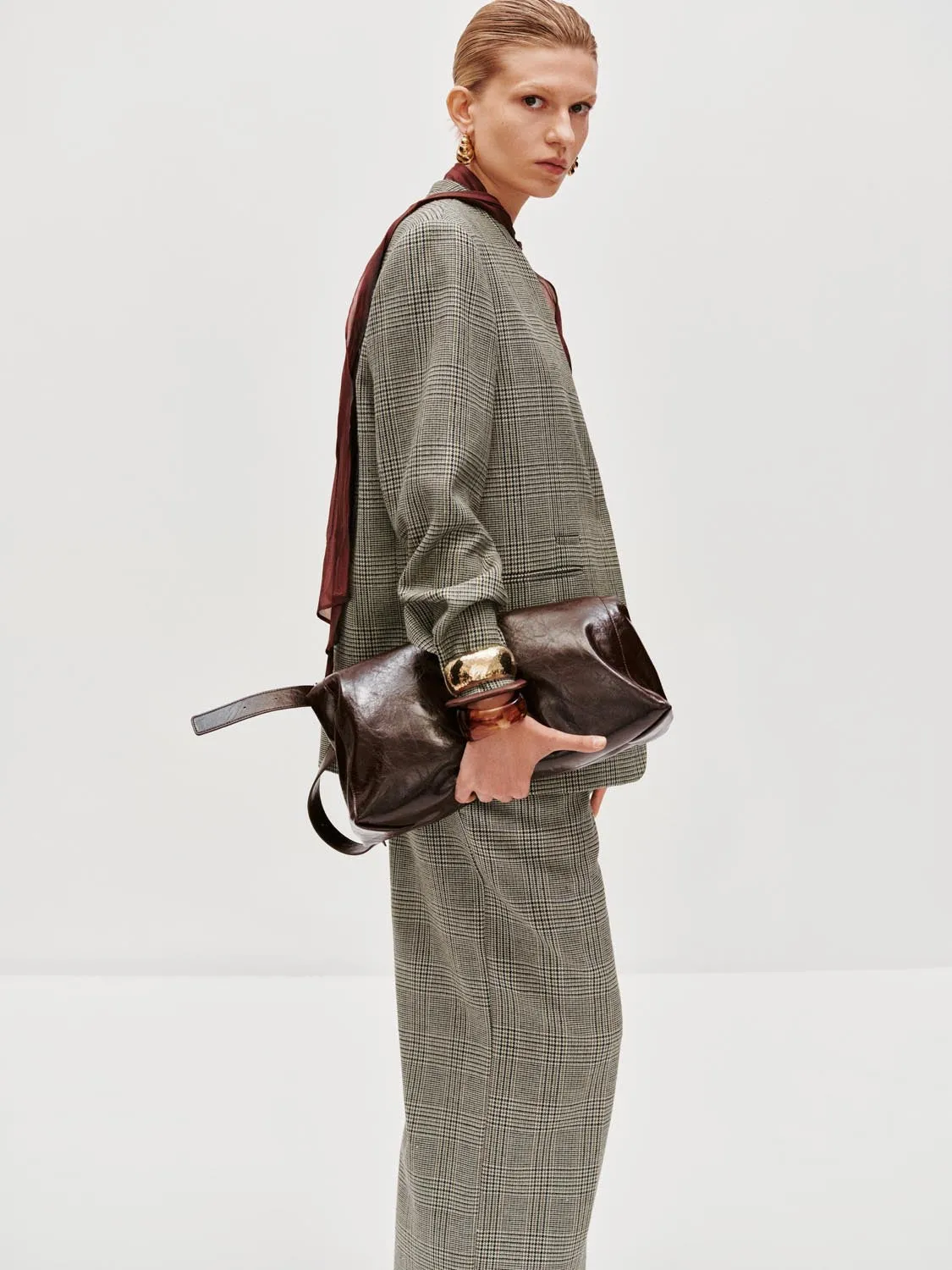 Check Tailored Collarless Blazers sold by Urban Revivo product image thumbnail 2