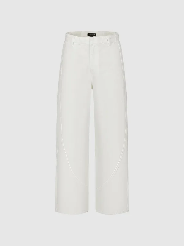 Seamed Barrel Jeans sold by Urban Revivo