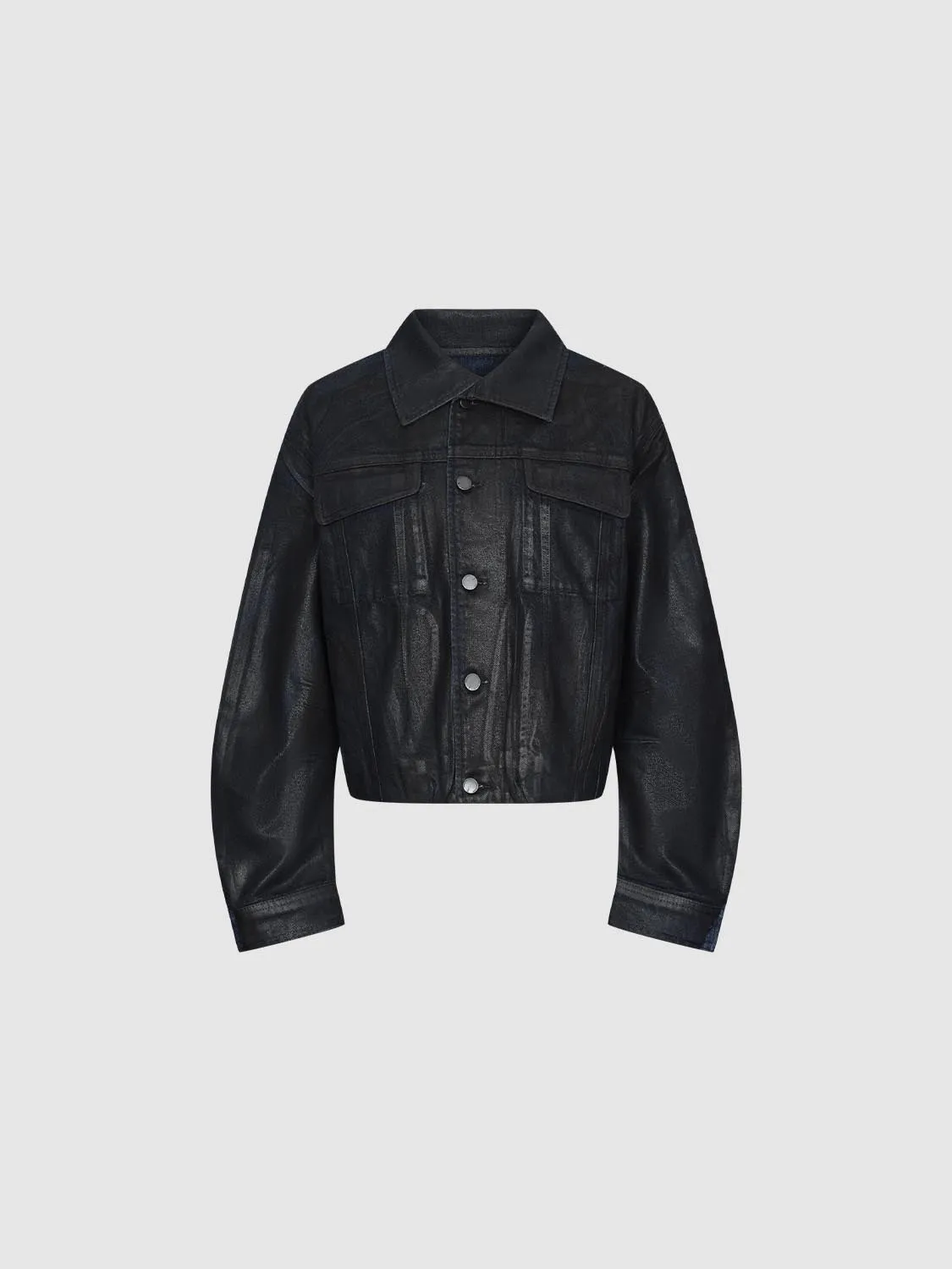 Balloon Sleeve Trucker Denim Jackets sold by Urban Revivo product image thumbnail 4