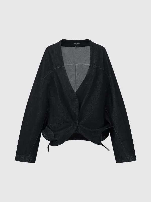 Oversized Button Up Denim Jackets - Suggy sold by Urban Revivo