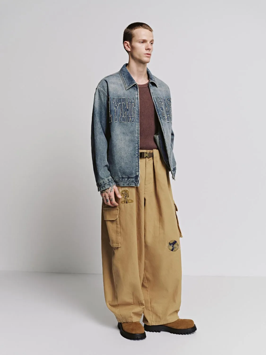 Patch Zip Up Denim Jackets sold by Urban Revivo product image thumbnail 5