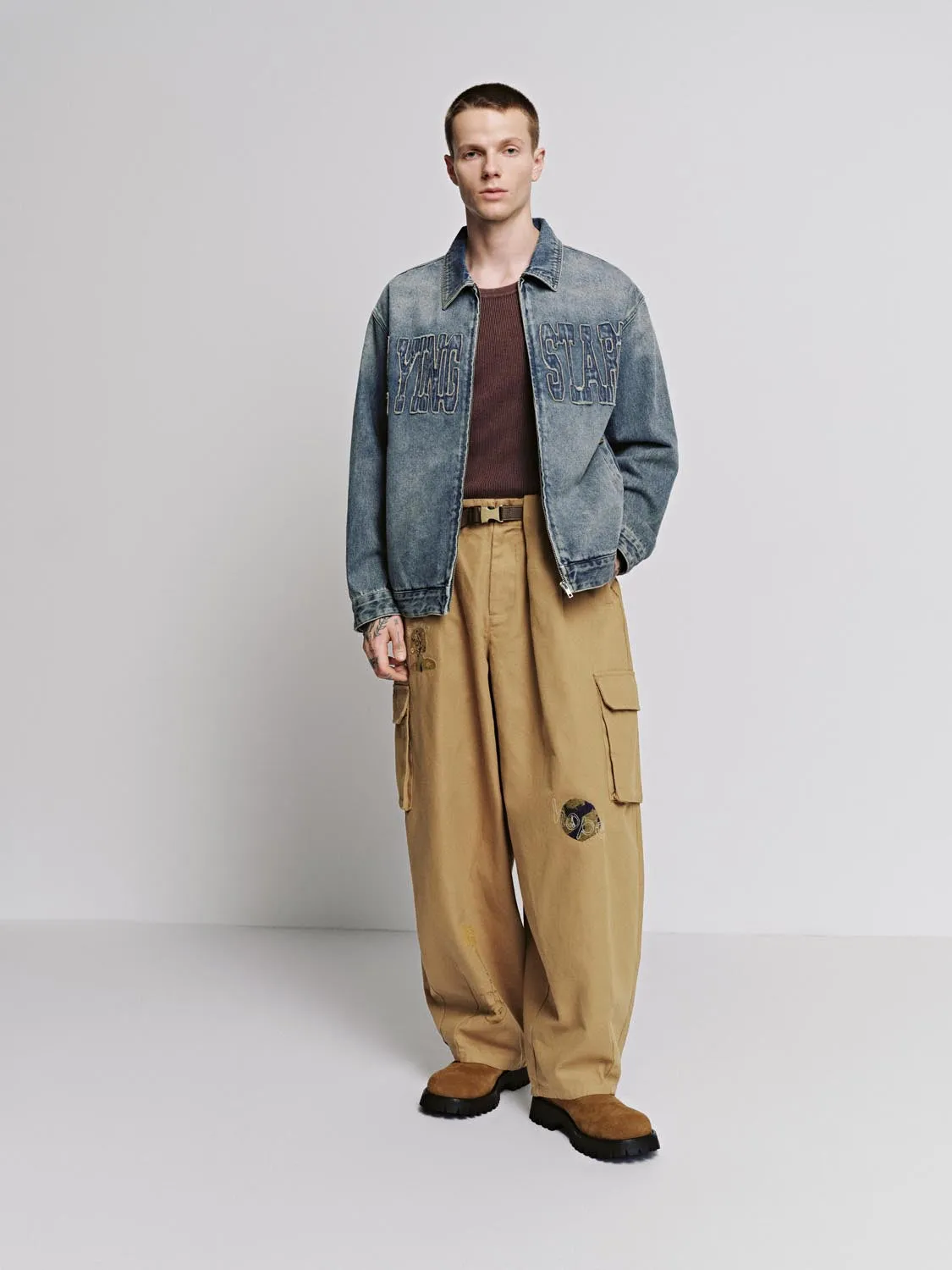 Patch Zip Up Denim Jackets sold by Urban Revivo product image thumbnail 4