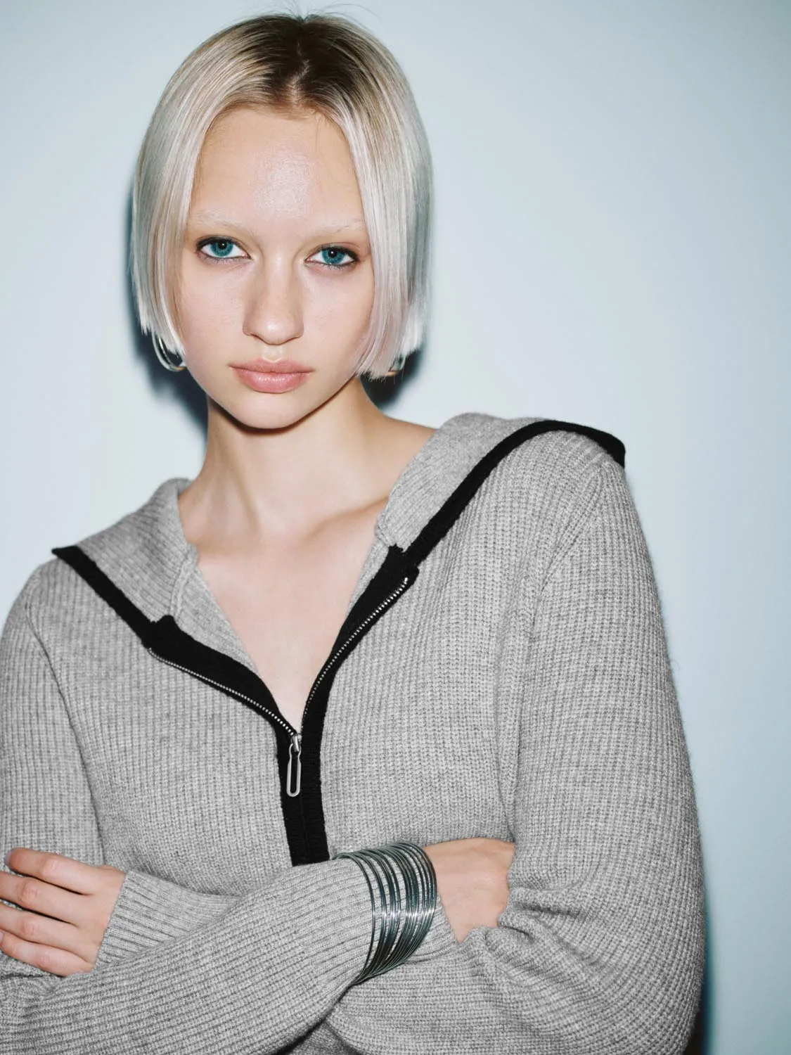 Hooded Zip Up Knitted Cardigans sold by Urban Revivo product image thumbnail 3