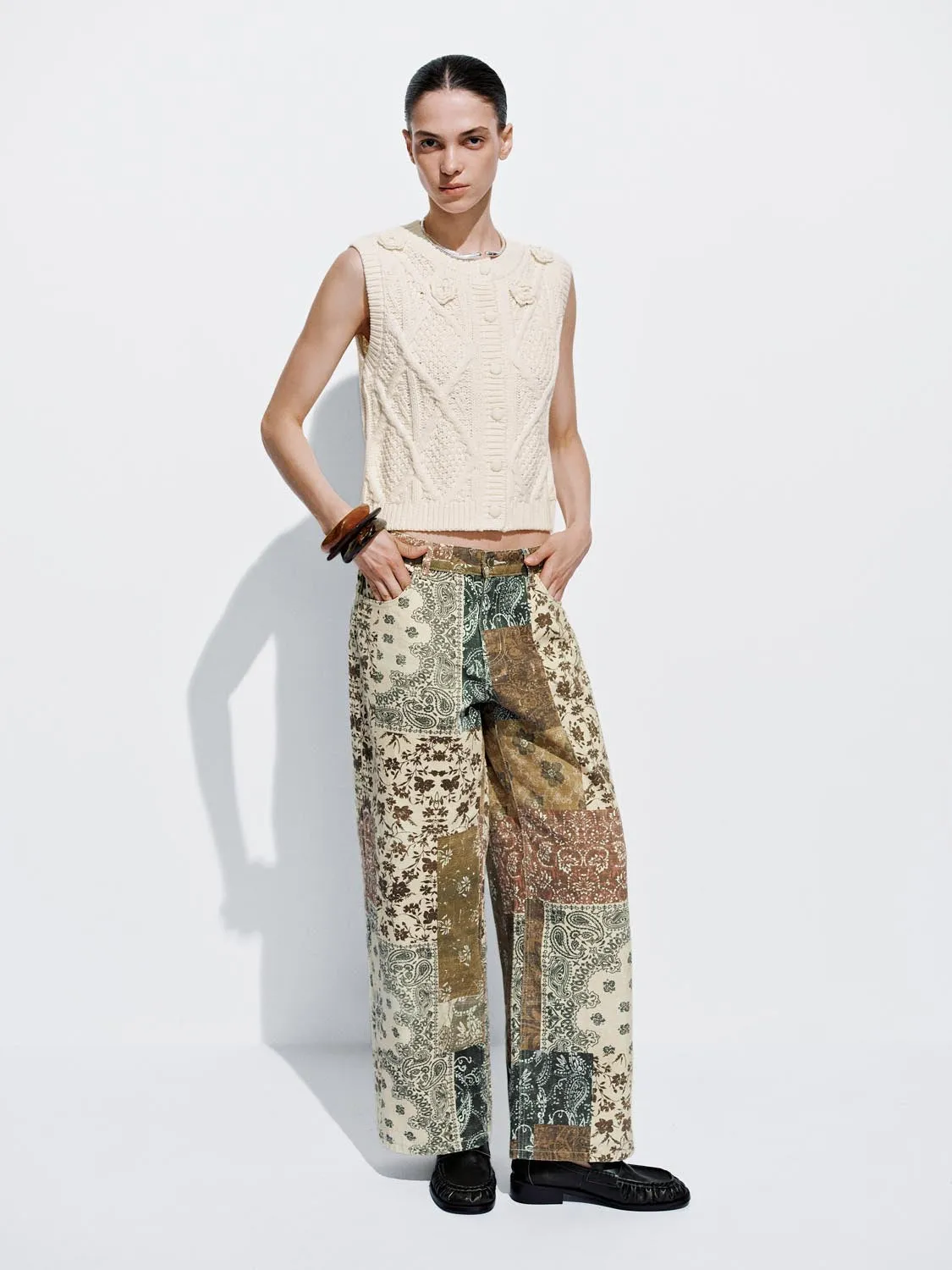 Cap Sleeve Cable Knitted Cardigan sold by Urban Revivo product image thumbnail 5