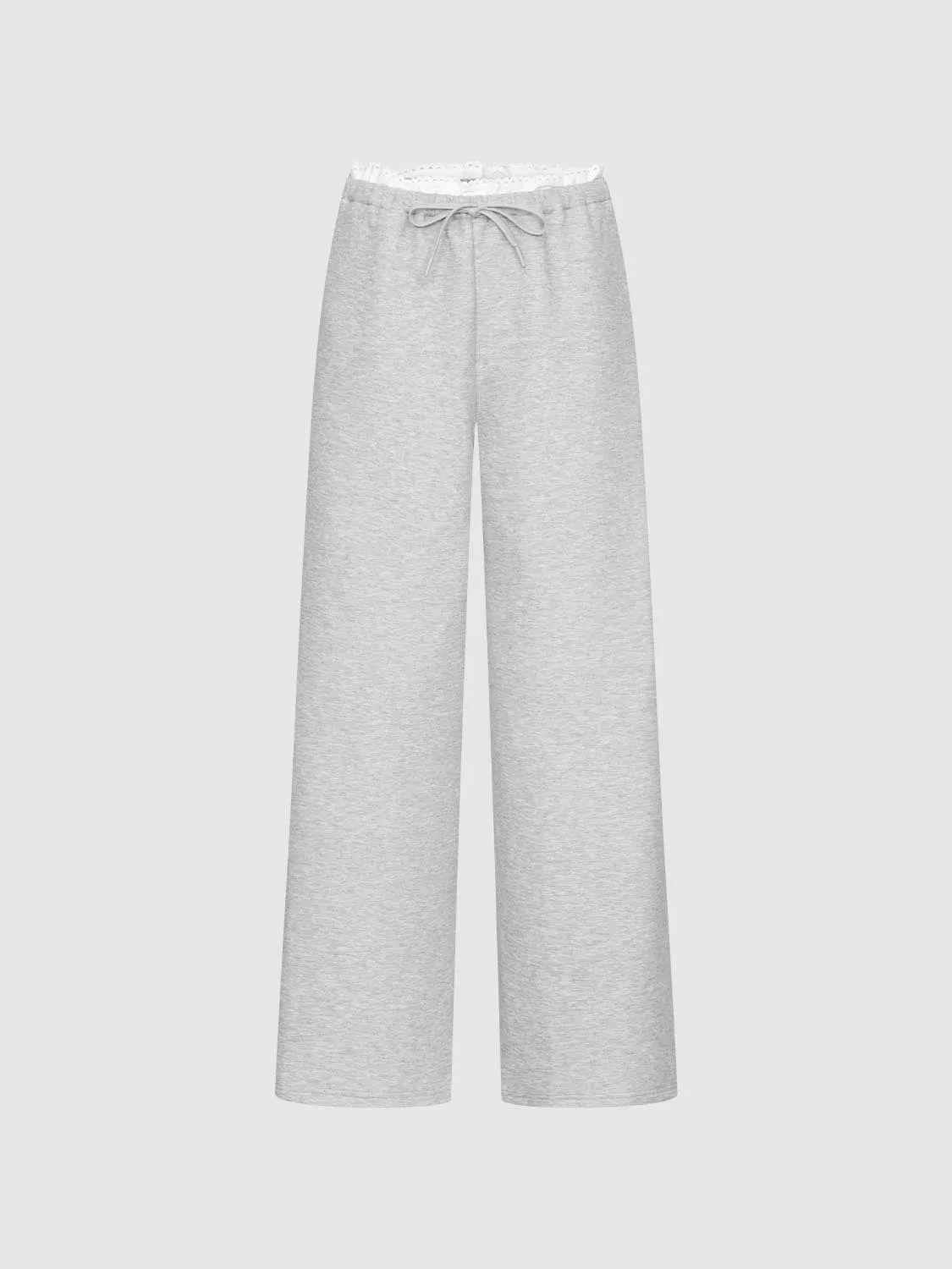 Lace Edge Floral Wide Leg Pants sold by Urban Revivo