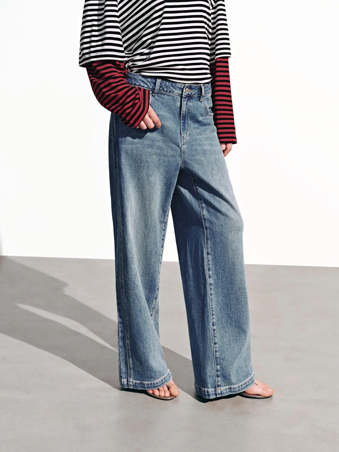 Wide Leg Jeans sold by Urban Revivo product image thumbnail 3