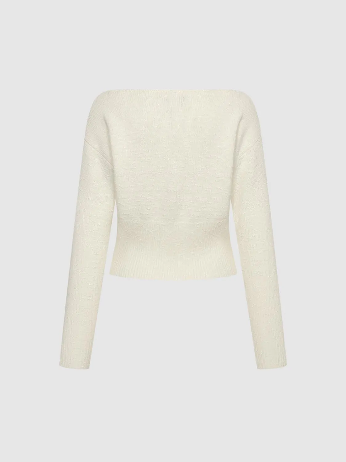 Off Shoulder Long Sleeve Knitted T-Shirts sold by Urban Revivo product image thumbnail 2