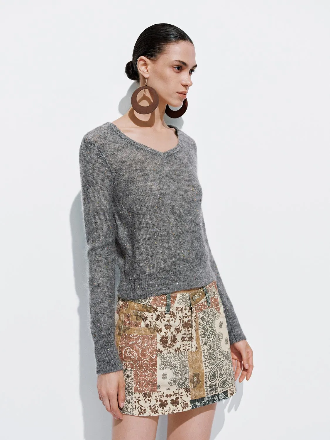 Long Sleeve Knitted T-Shirts sold by Urban Revivo product image thumbnail 2