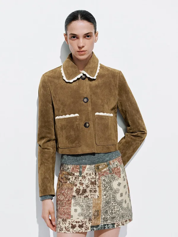 Lace Hem Leather Jackets sold by Urban Revivo