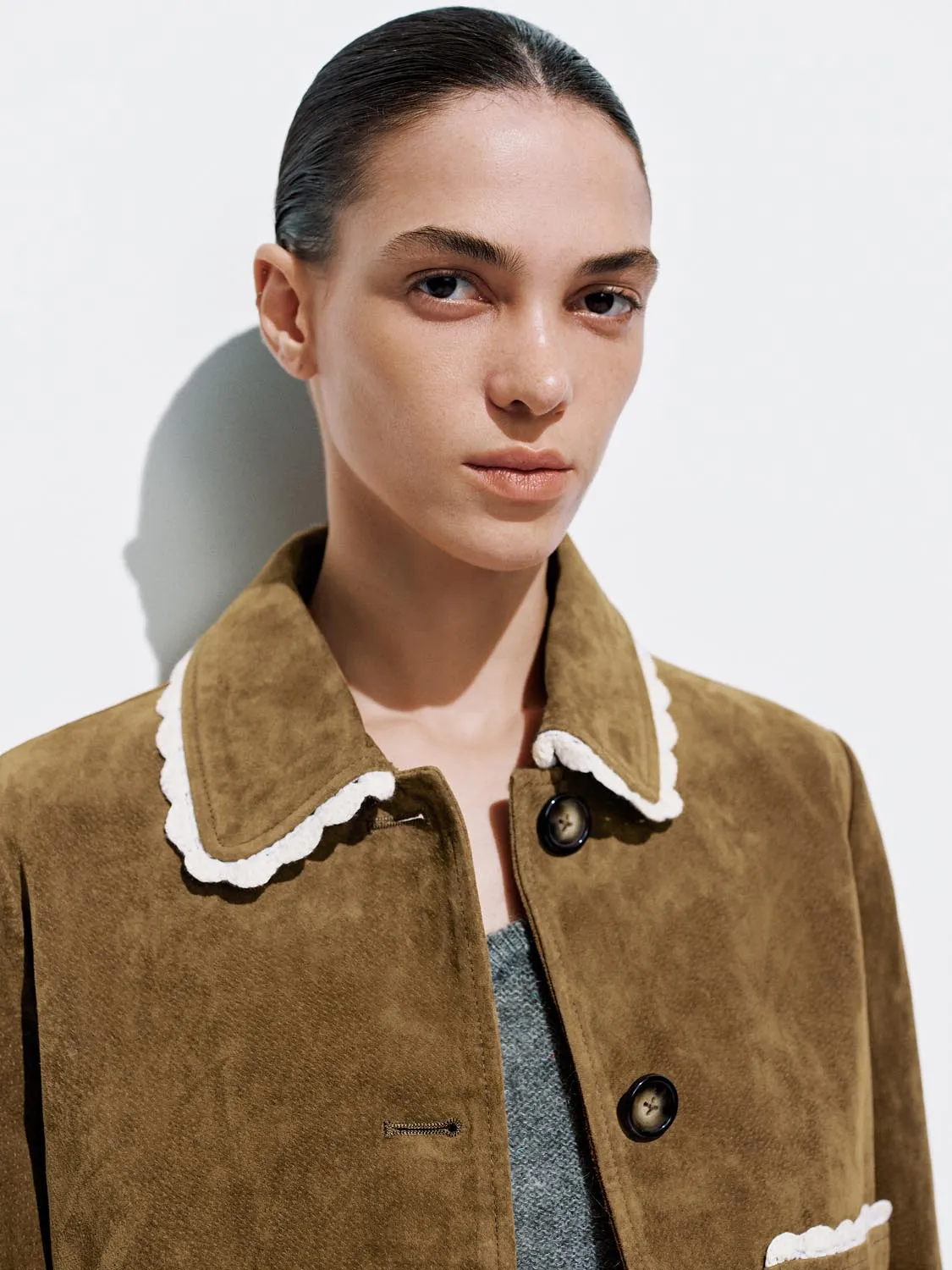 Lace Hem Leather Jackets sold by Urban Revivo product image thumbnail 3