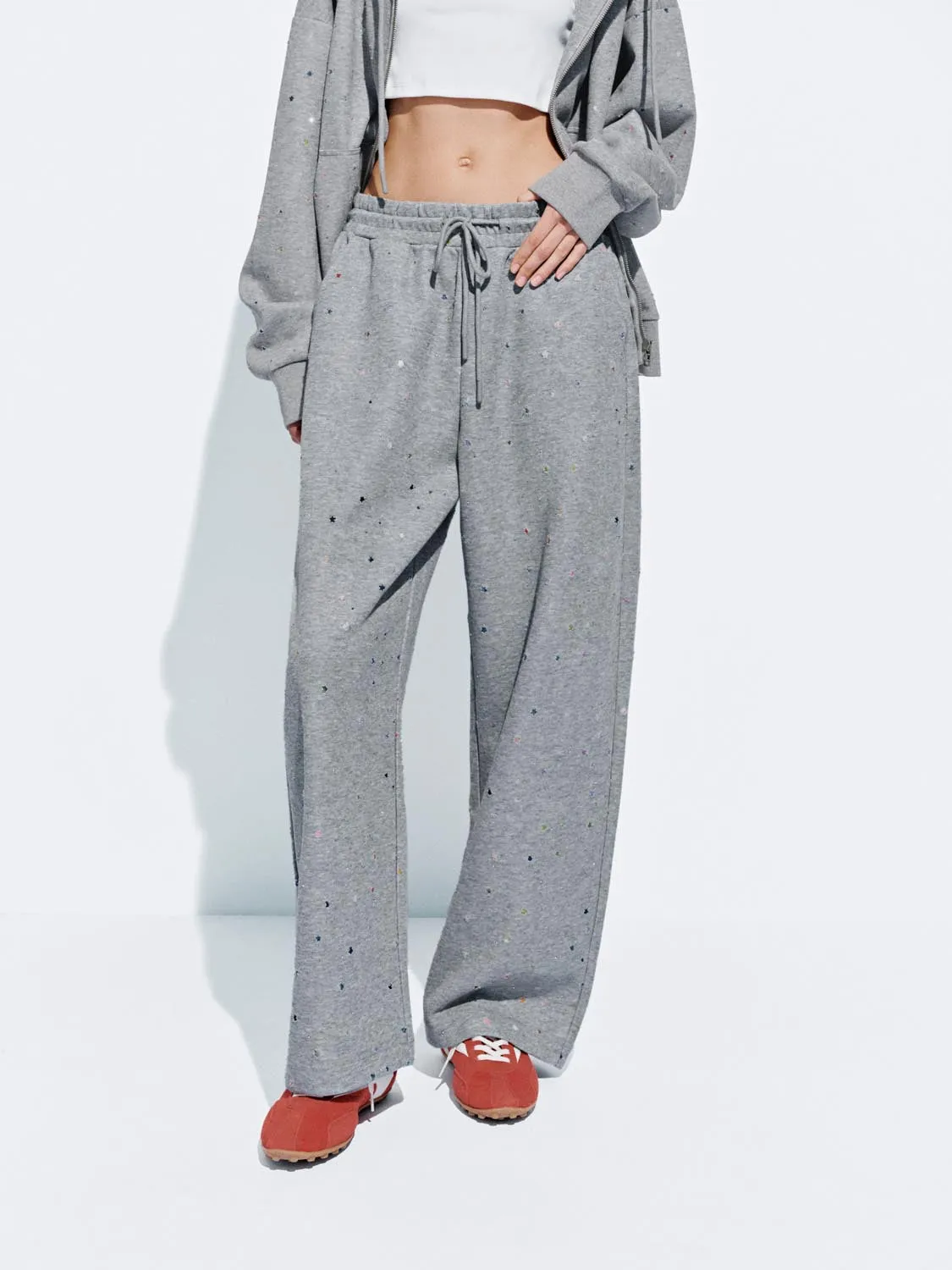 Dotted Pull On Wide Leg Pants sold by Urban Revivo product image thumbnail 2