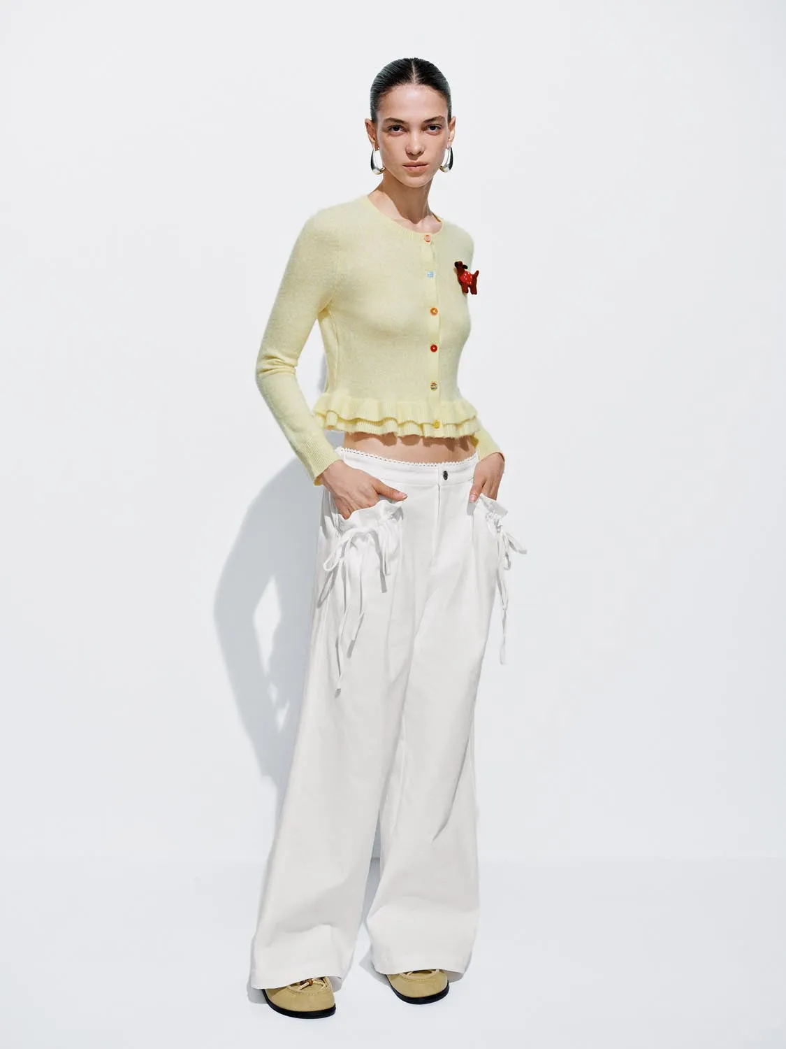 Ruffle Hem Knitted Cardigans sold by Urban Revivo product image thumbnail 5