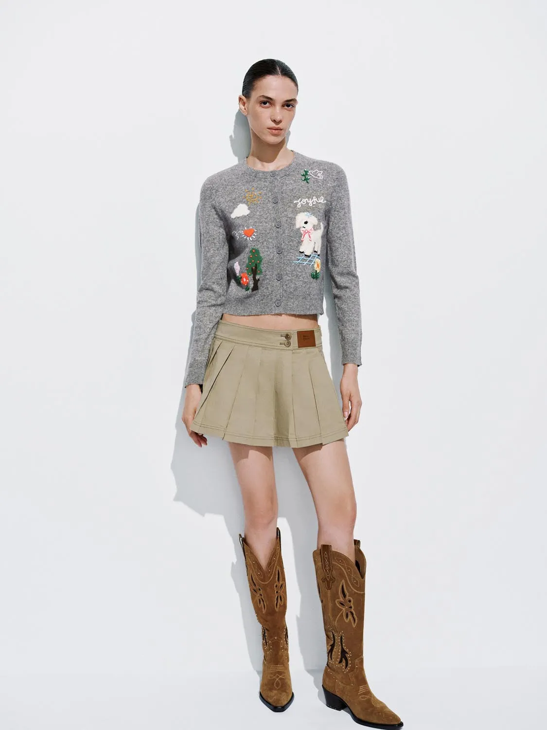 Embellished Graphic Knitted Cardigans sold by Urban Revivo product image thumbnail 5