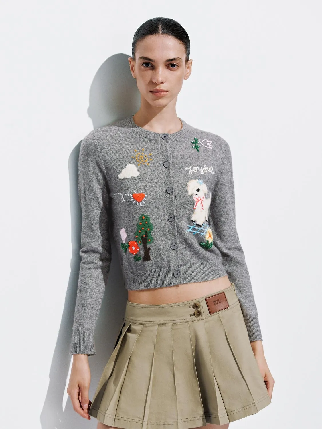 Embellished Graphic Knitted Cardigans sold by Urban Revivo