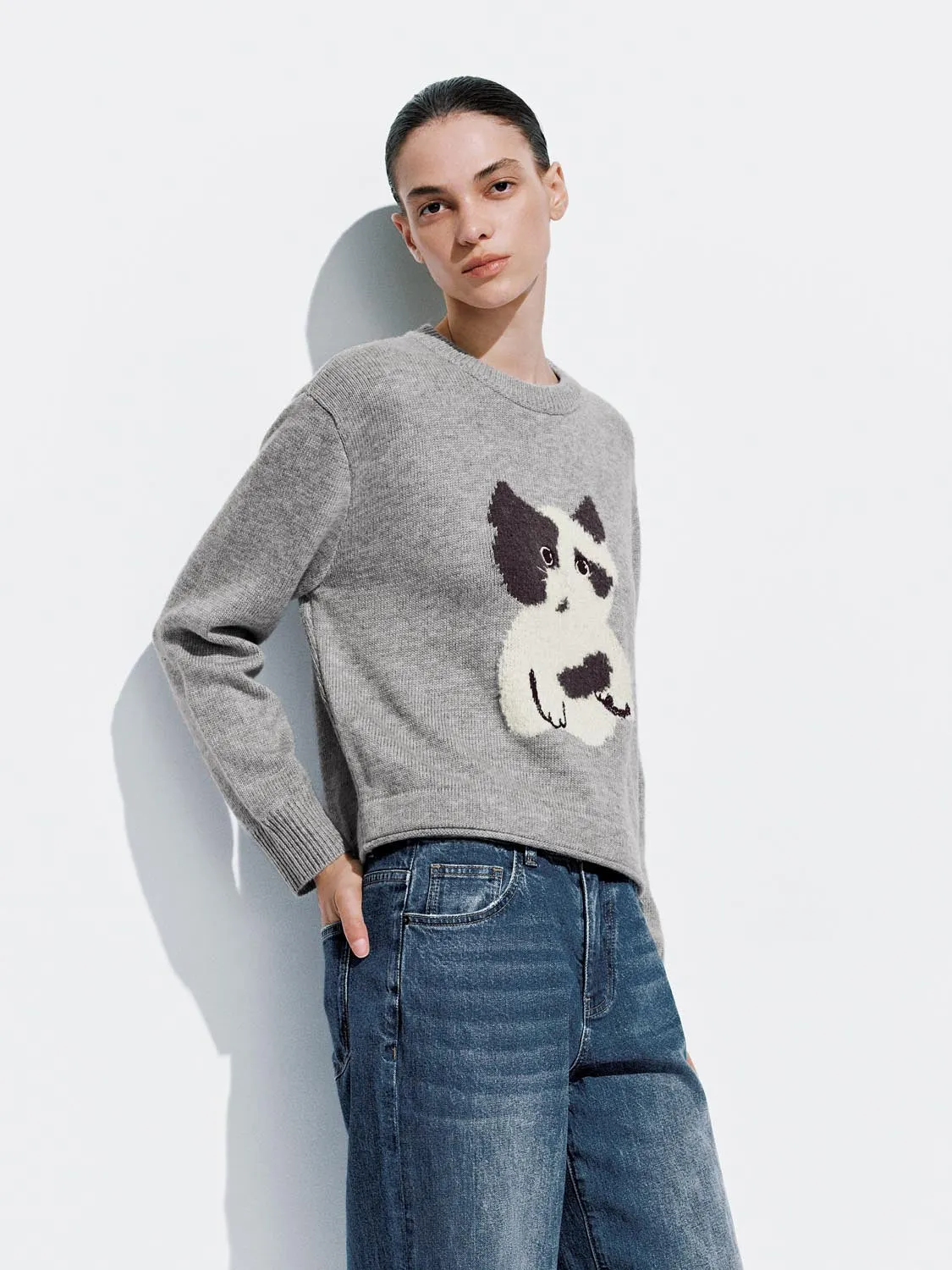 Graphic Long Sleeve Knitted T-Shirts sold by Urban Revivo product image thumbnail 2