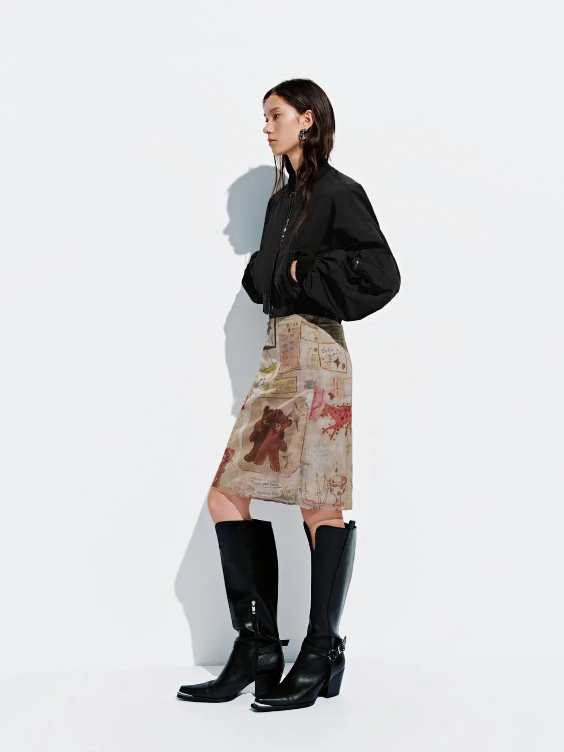 Balloon Sleeve Bomber Jackets sold by Urban Revivo product image thumbnail 4