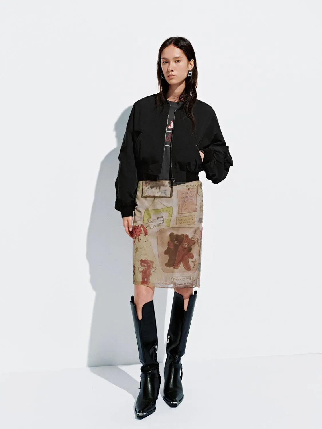 Balloon Sleeve Bomber Jackets sold by Urban Revivo product image thumbnail 5
