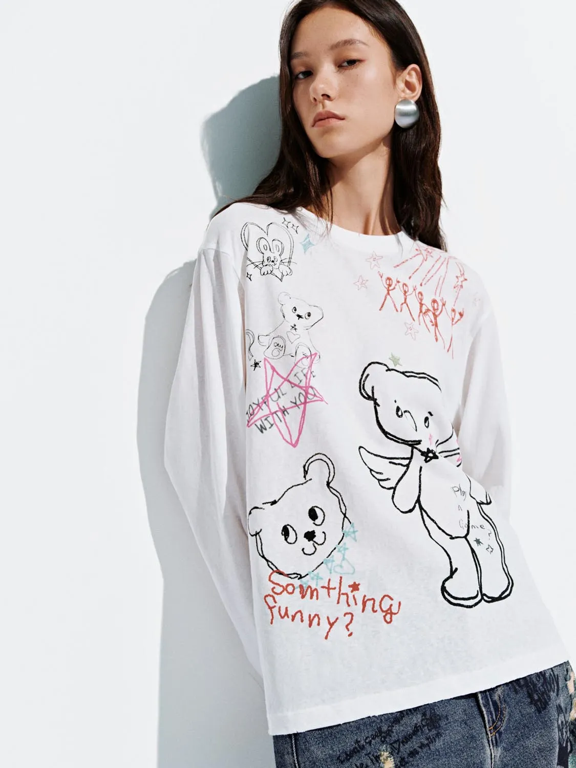 Graphic Long Sleeve T-Shirts sold by Urban Revivo product image thumbnail 3