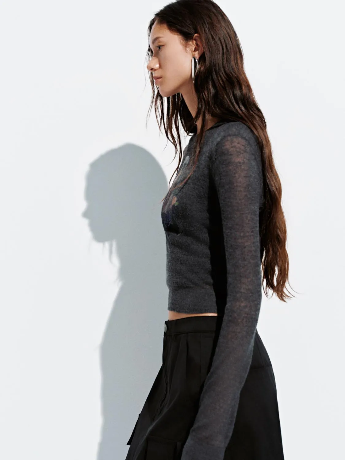 Graphic Long Sleeve Knitted T-Shirts sold by Urban Revivo product image thumbnail 2