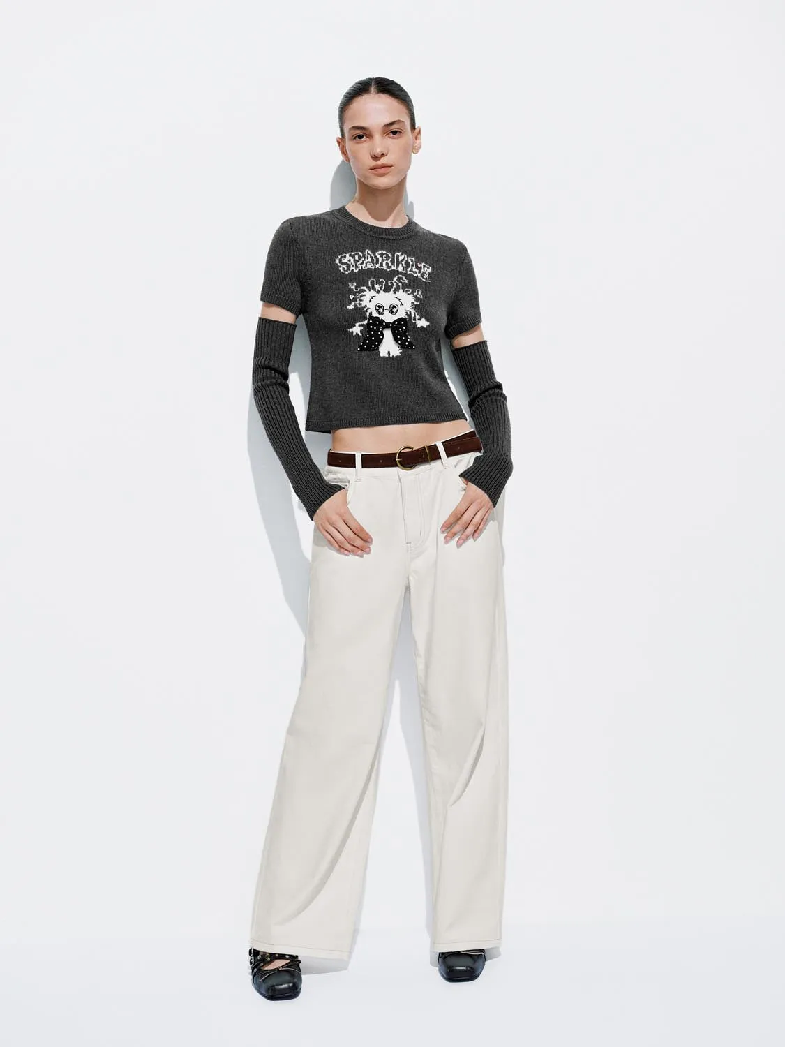 2 Pieces Graphic Knitted T-Shirts sold by Urban Revivo product image thumbnail 4