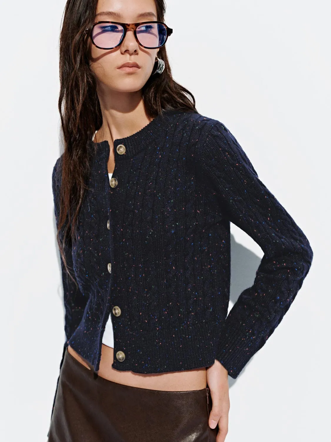 Button Up Cable Knitted Cardigans sold by Urban Revivo product image thumbnail 3