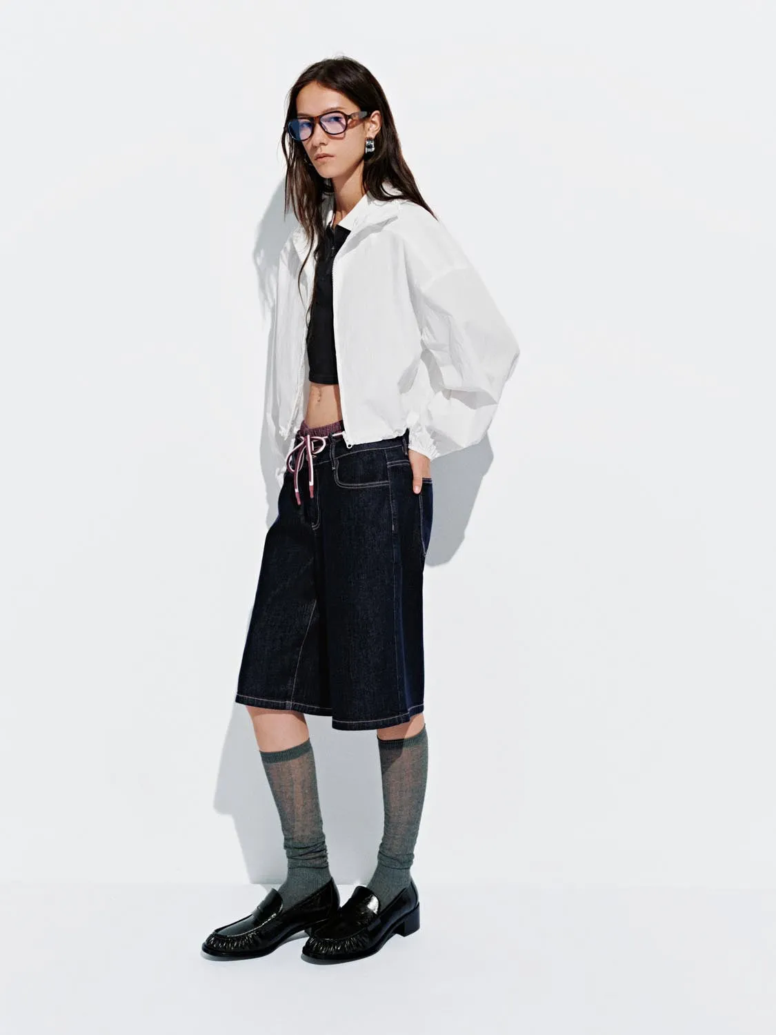 Drawstring Full Zip Jackets sold by Urban Revivo product image thumbnail 5
