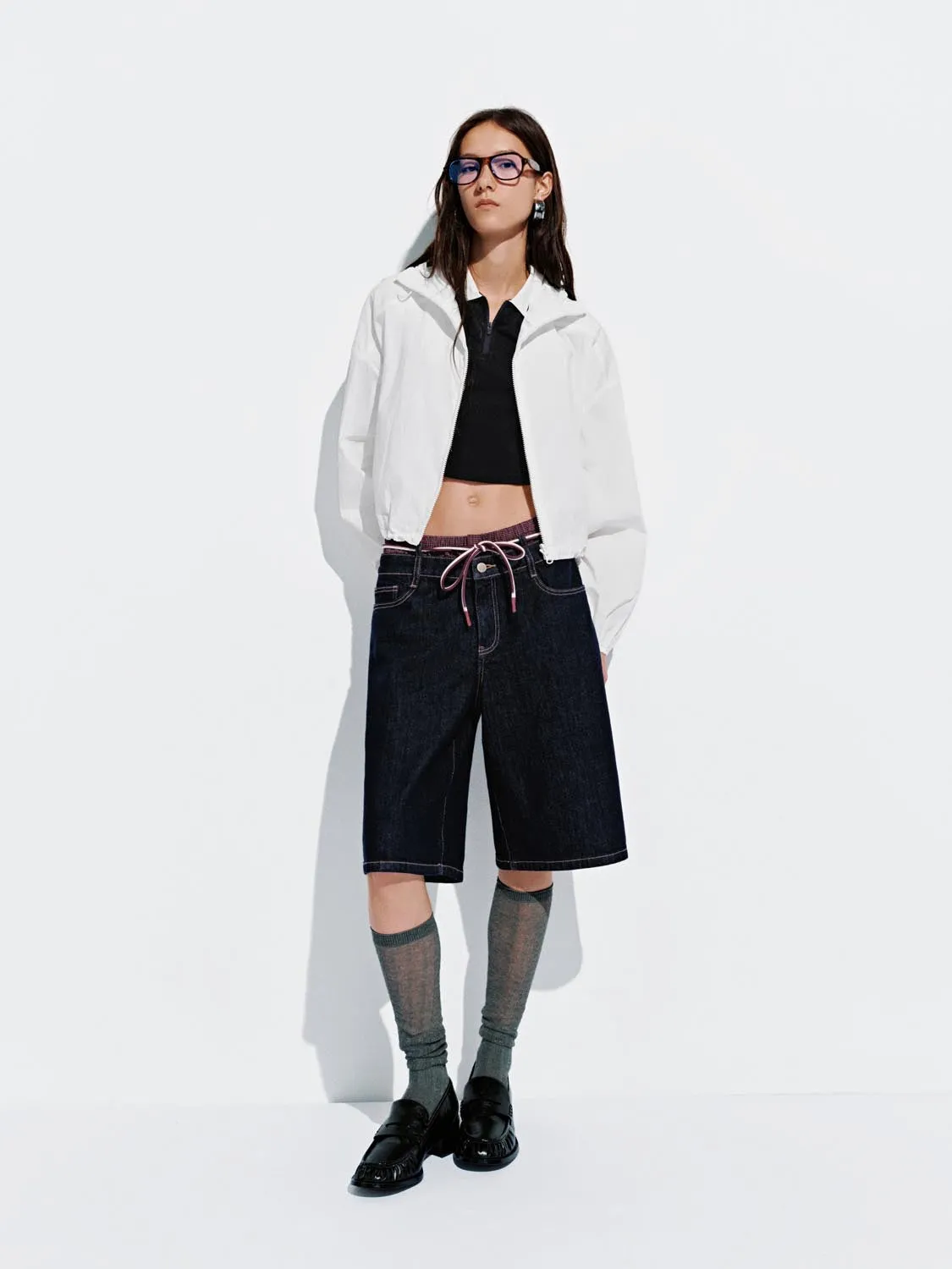 Drawstring Full Zip Jackets sold by Urban Revivo product image thumbnail 4