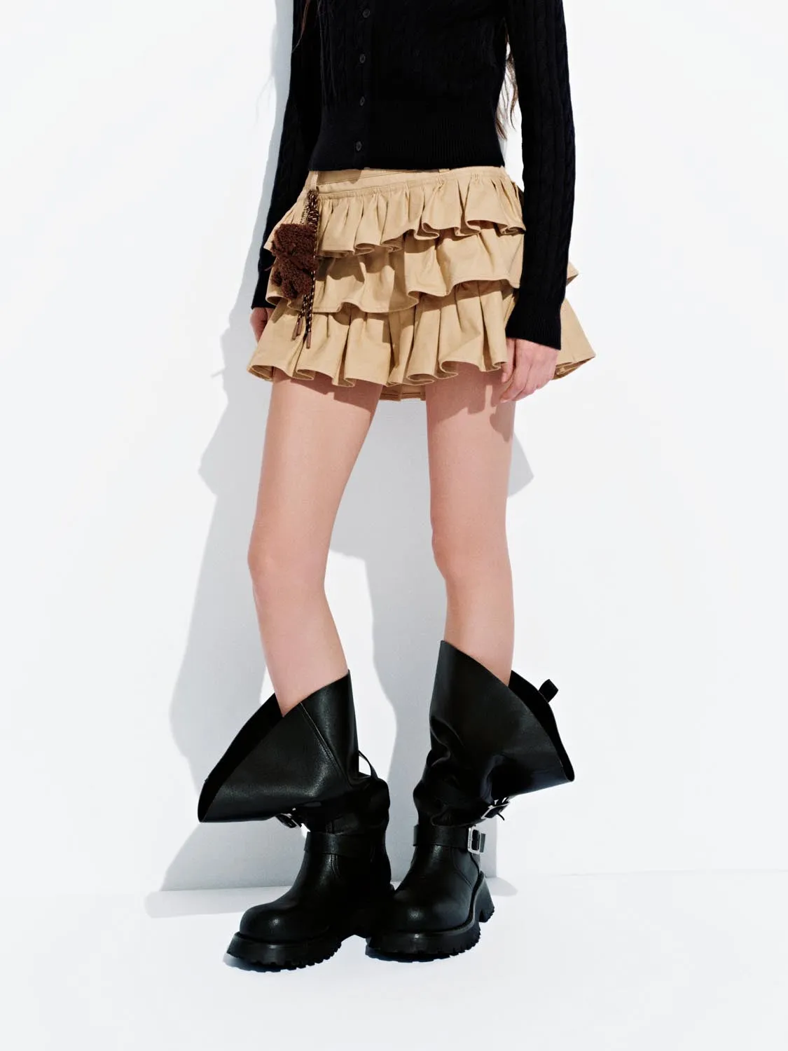 Tired Ruffle A-Line Mini Skirts sold by Urban Revivo product image thumbnail 3